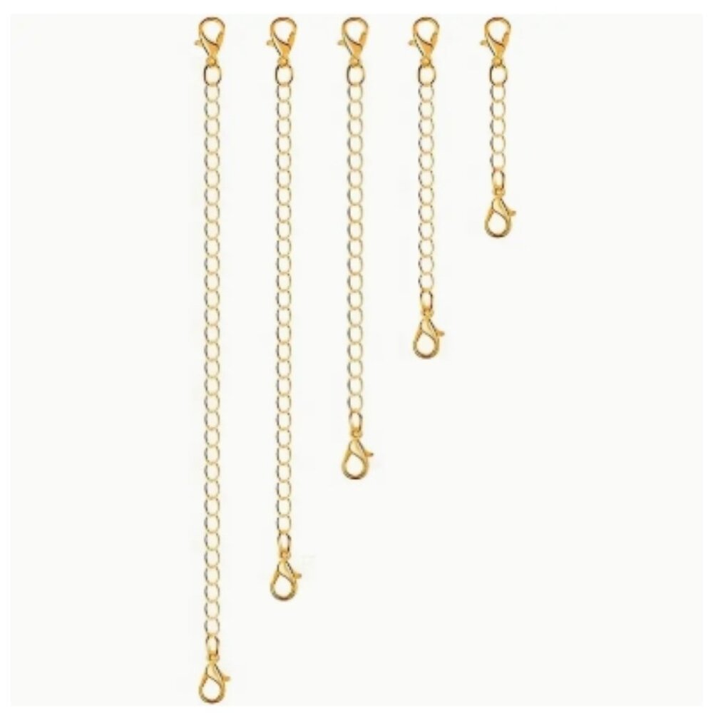 NWOT Set Of 18K Gold Plated Necklace Extenders